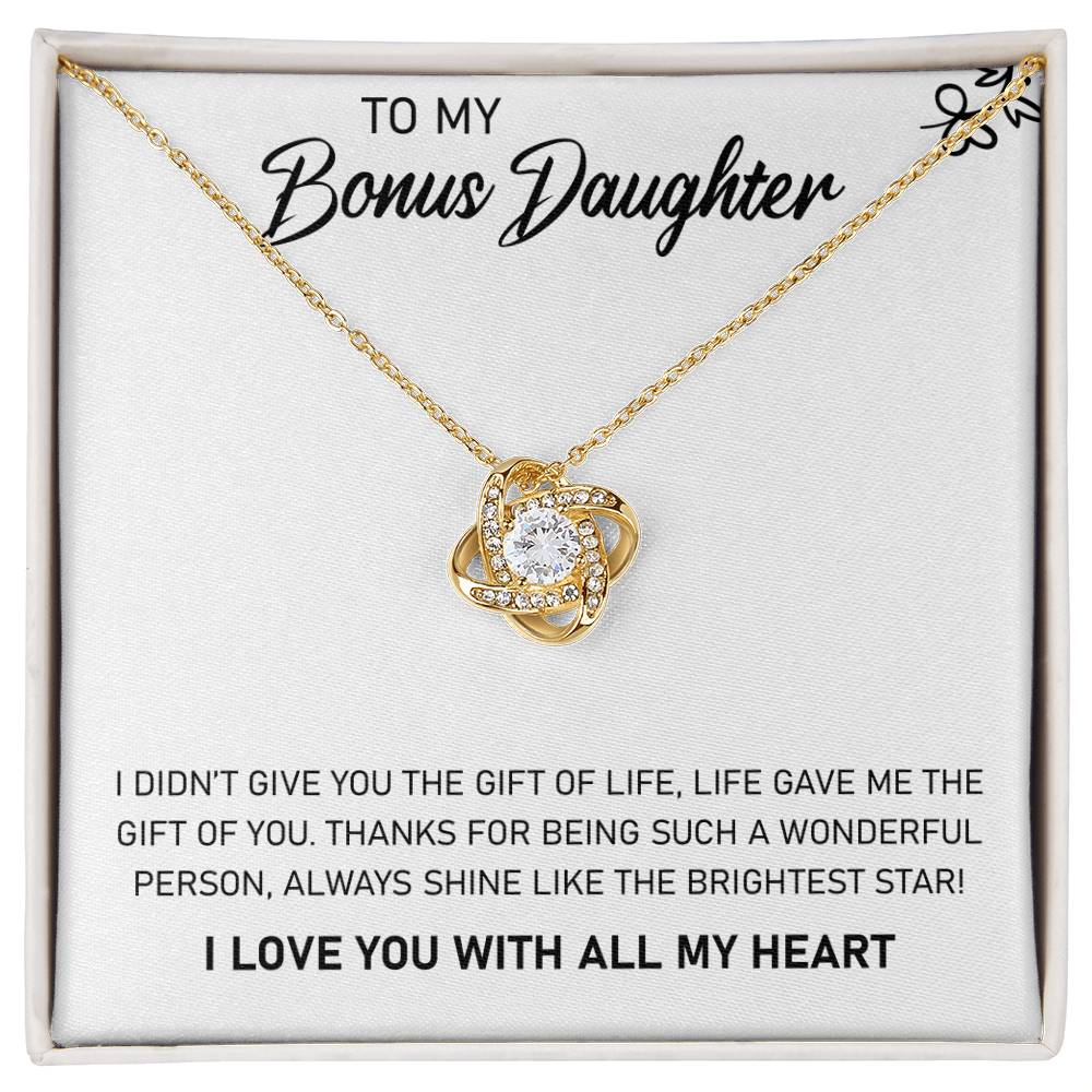 To My Bonus Daughter, Always Shine Like The Brigtest Star. (Yellow & White Gold Variants) FMTNECEN