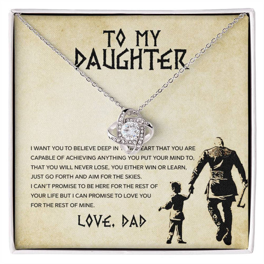 To My Daughter, You Will Never Lose. Father to Daughter (Yellow & White Gold Variants) FMTNECEN