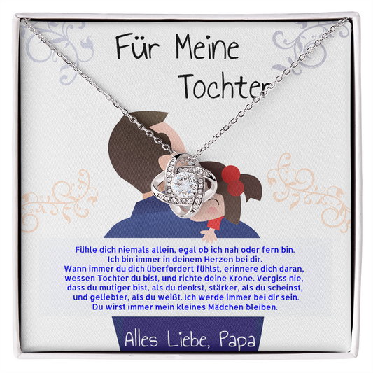 Für meine Tochter - Du wirst immer mein kleines Mädchen bleiben. Papa(Varianten aus Gelb- und Weißgold) FMTNECDE