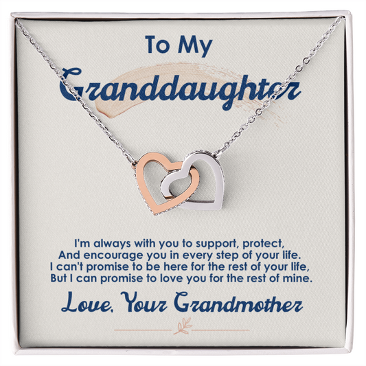 To My Granddaughter, I Love You For The Rest Of My Life. (Yellow & White Gold Variants) FMENKNECEN
